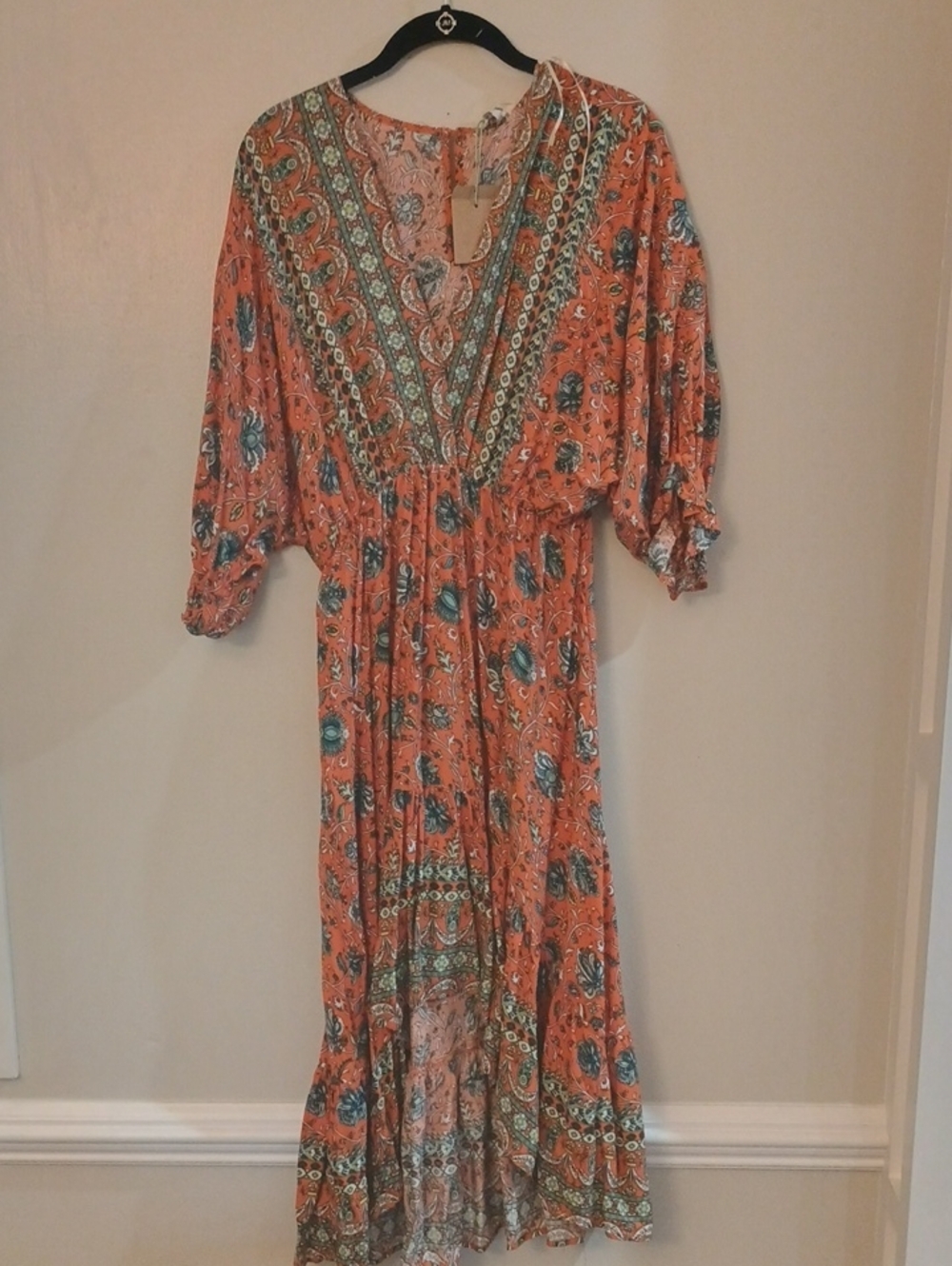 Umgee Paisley Maxi Dress Orange